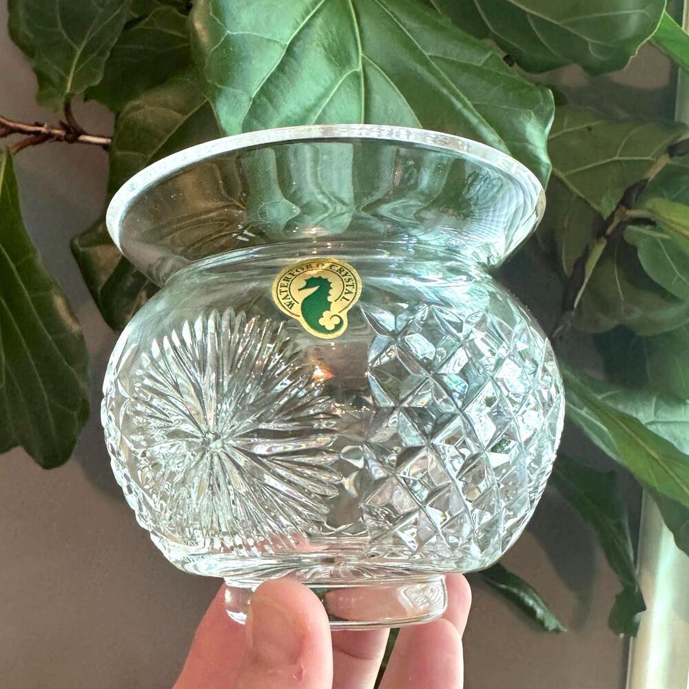 Vintage Waterford Crystal Times Square Vanity Bowl or Candle Holder